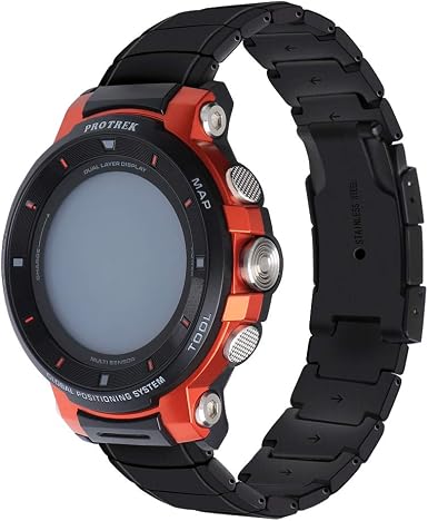 Amazon.com: Correa de reloj de acero inoxidable macizo, correa de repuesto  para Pro Trek, pantalla táctil, reloj inteligente para exteriores WSD-F30 :  Ropa, Zapatos y Joyería