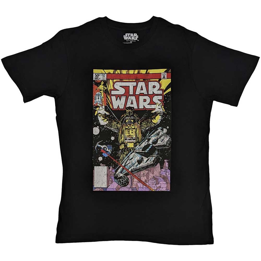 Star Wars Unisex Black Darth Vader Comic T Shirt In Large