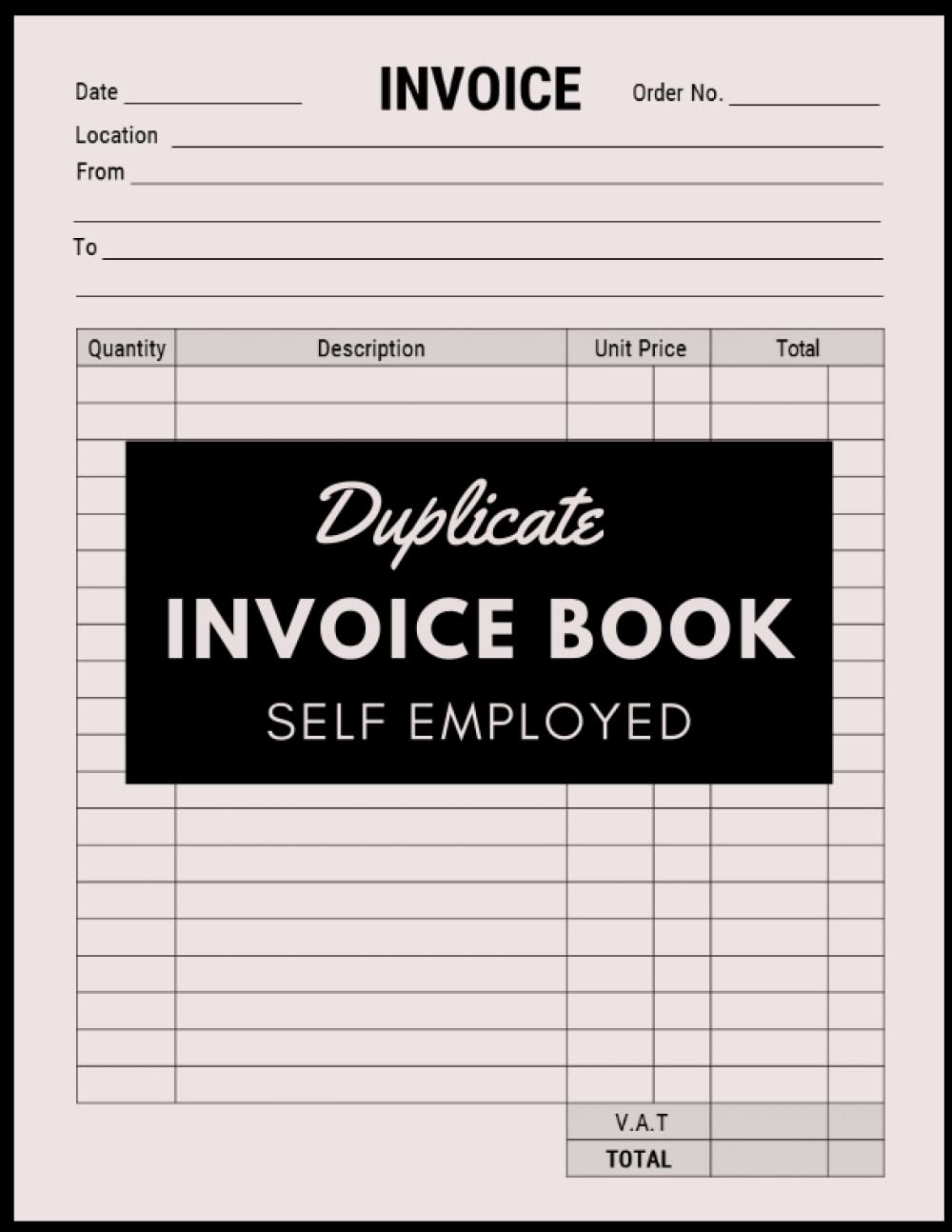 Duplicate Invoice Book Self Employed: Personalised Invoice Record Book for Self Employed Workers and Small Business Owners to List Your Payment Details Easily