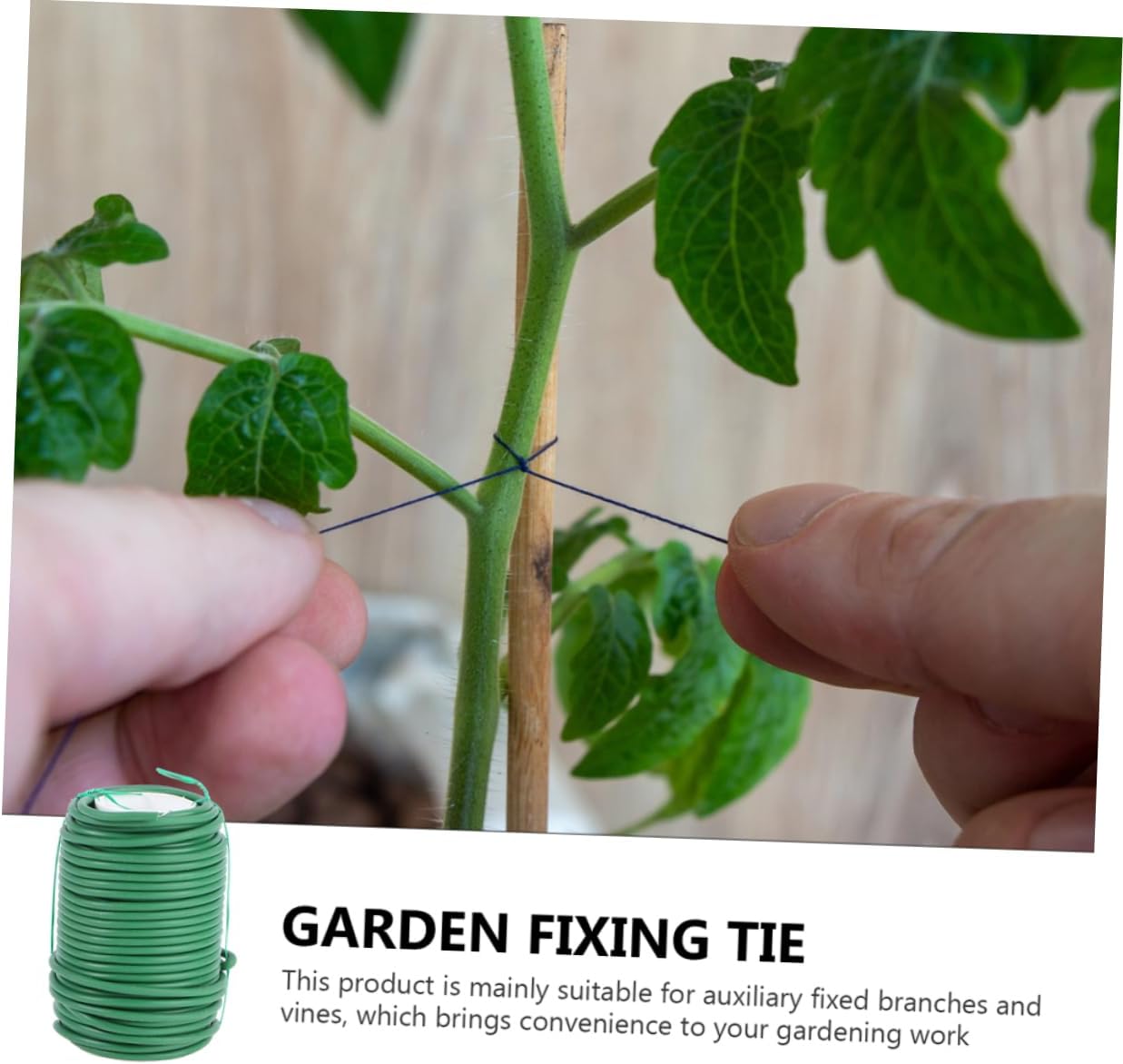 Toddmomy 2rolls Heavy Duty Cable Ties for Garden Flexible Plant Support Twine Garden String for Tomatoes Flowers Vines