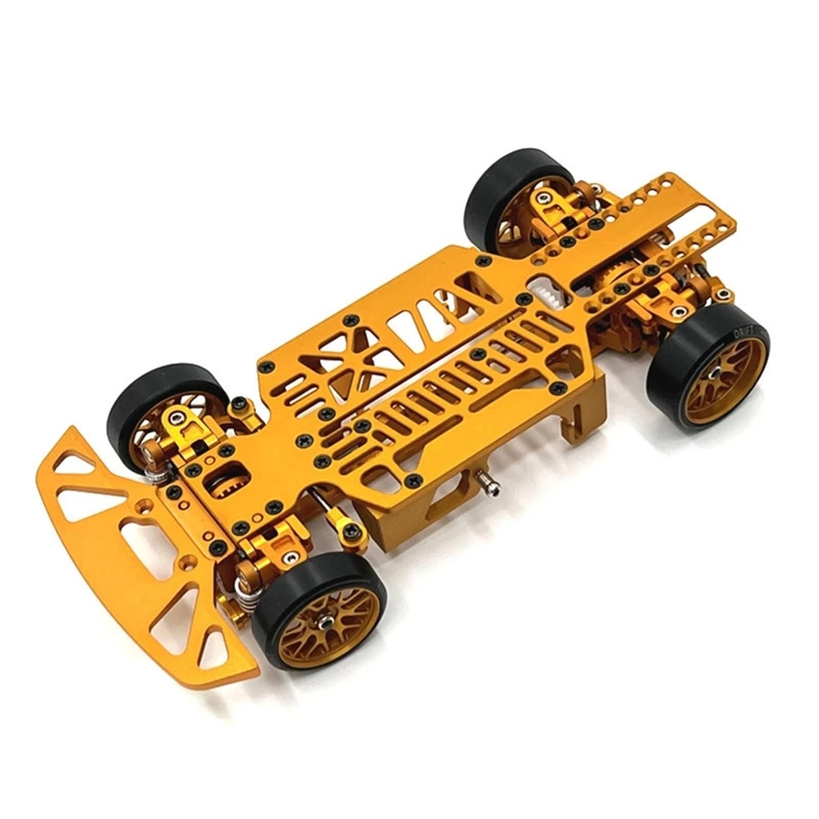 Metal Upgrade Multi Wheelbase Frame for WL-Toys Mosquito Car for KYO-SHO for MINI-Q9 1/28 4WD RC Car Parts(Yellow)