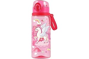Cute Water Bottle for Girls by Home Tune - 24oz Leak-Proof Unicorn