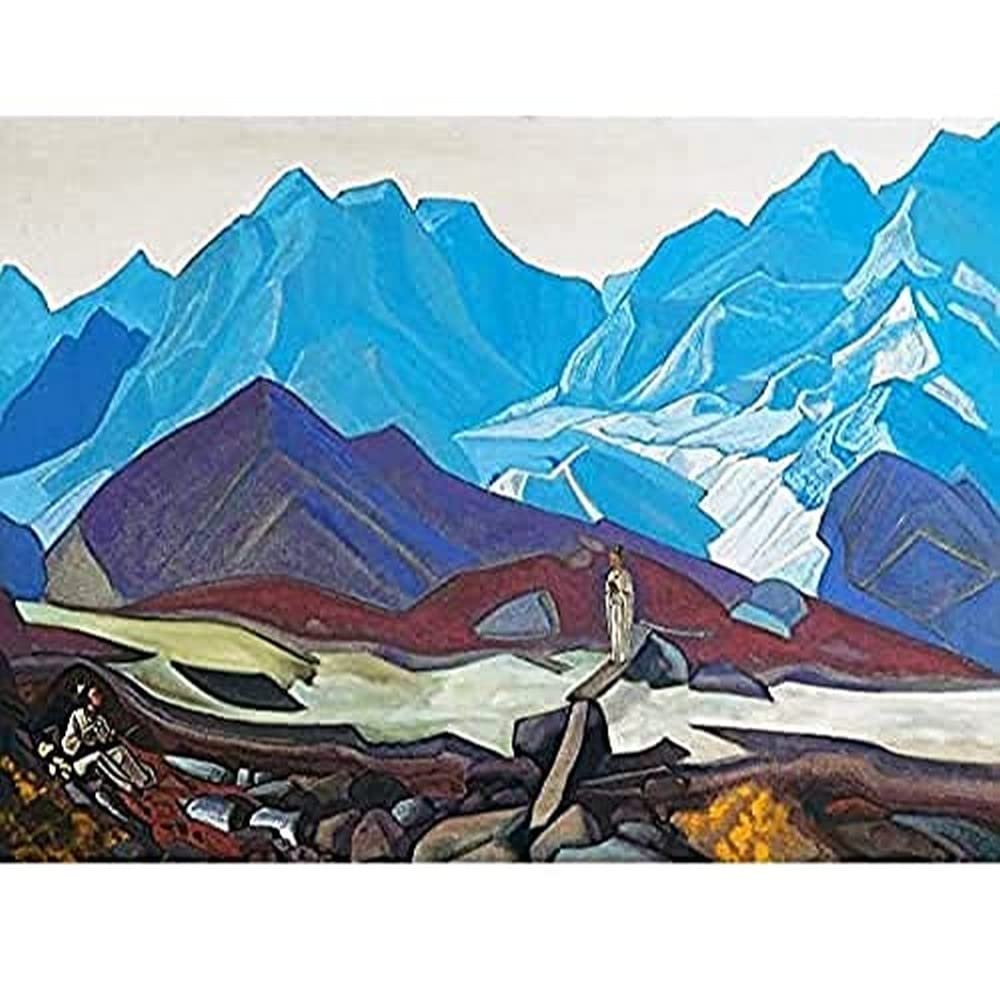Roerich From Beyond Mountain Landscape Painting Unframed Wall Art Print Poster Home Decor Premium