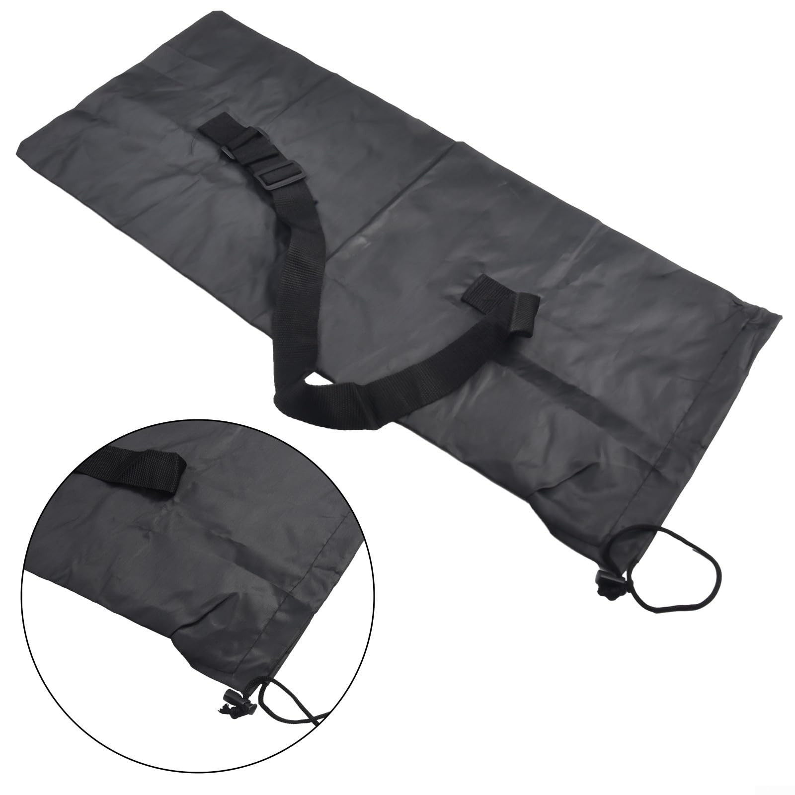 Honseadek - Sac de rangement en tissu à bandoulière + sangle Oxford 610D pour longboard, trottinette, skateboard, planche de surf variable, noir
