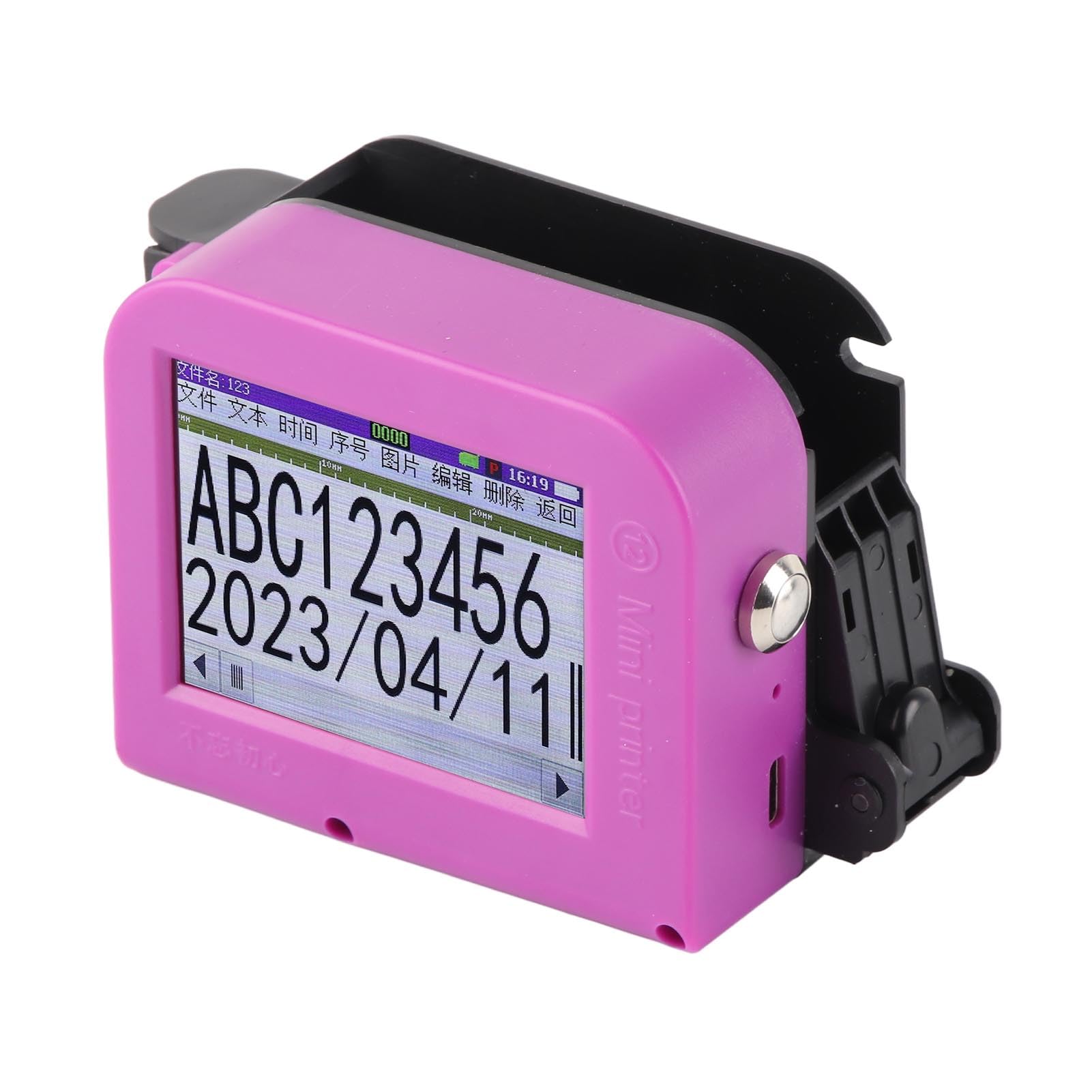 Fafeicy Impresora de Inyección de Tinta Portátil DP19, Pantalla Táctil LED, 20W, Altura de Impresión 12,7mm, Batería 1200mAh