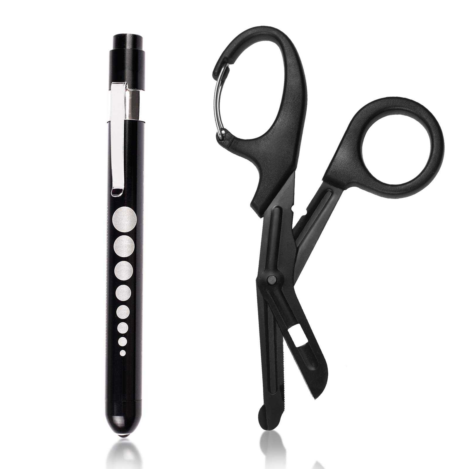 Buy Pen Light and Medical Scissors, LED Penlight with Pupil Gauge and