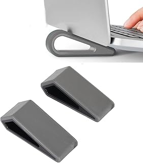 BAOFUYA 2Pcs Mini Universal Laptop Stands, Ergonomic Design Tilting Wedge Riser Holder Portable Cooling Stand for Laptop Tablet Keyboard