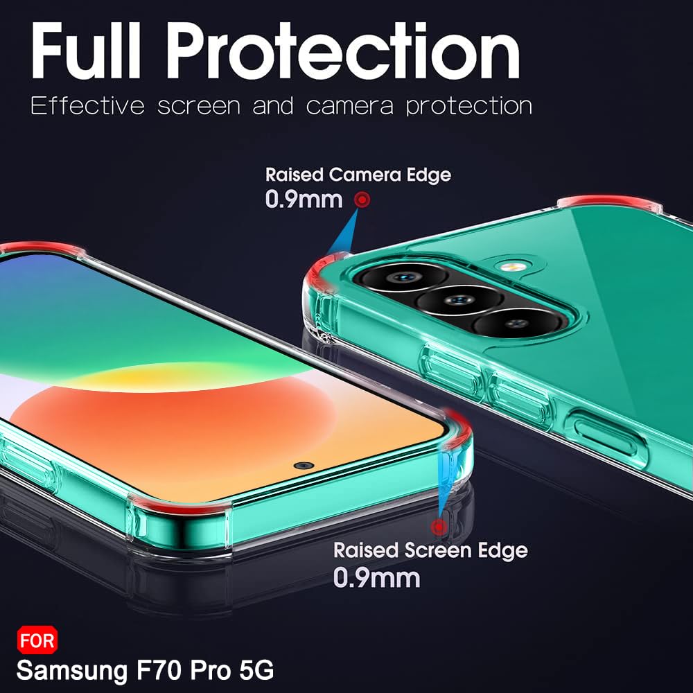 TheGiftKart Crystal Clear Back Cover Case for Samsung Galaxy F70 Pro 5G | 360 Degree Protection | Shock Proof Design | Transparent Back Cover Case for Samsung F70 Pro 5G (PC & TPU, Transparent Bumper) — Amazon image 5