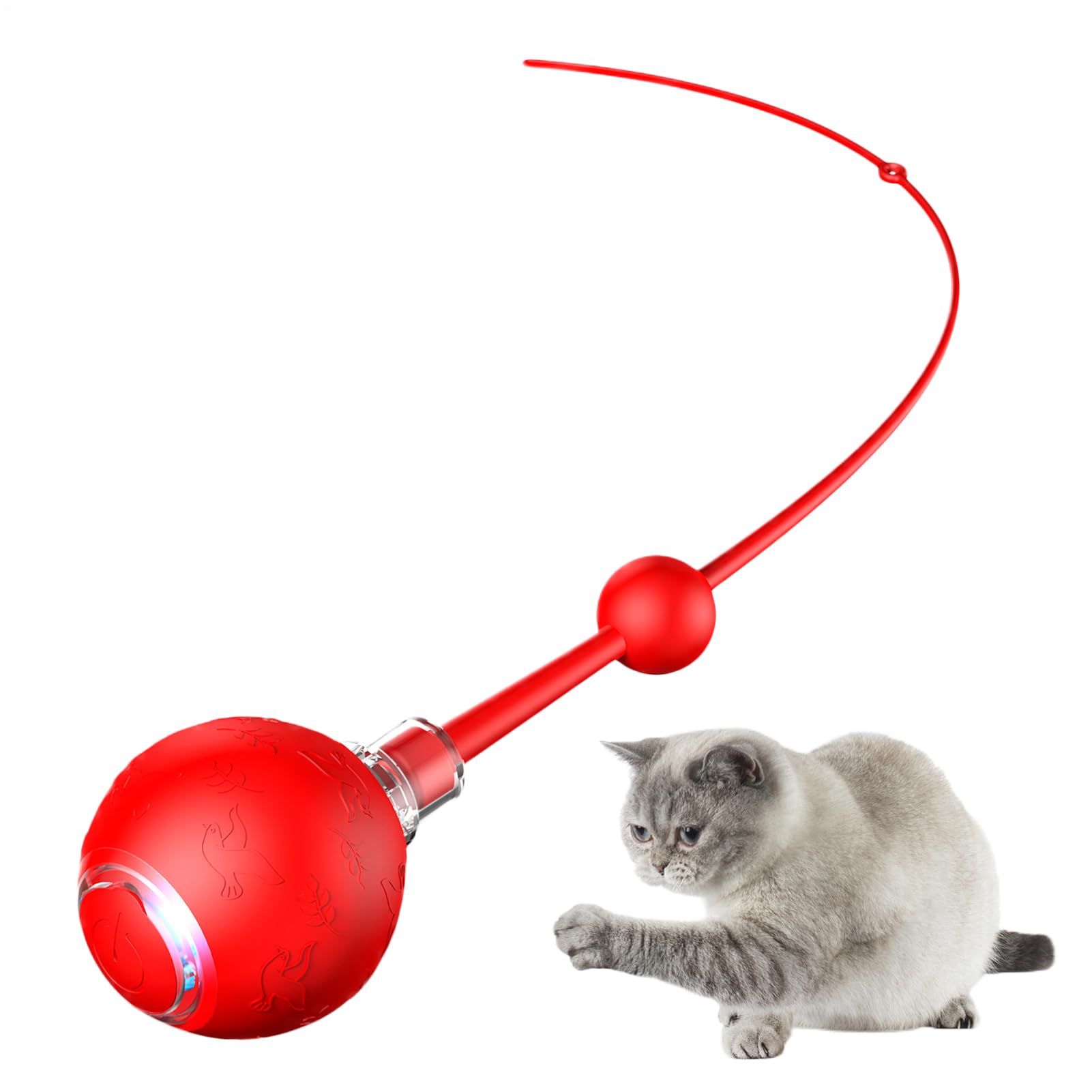 Jouet pour chat balle mobile rechargeable boule intelligente 3 modes exercice chasse
