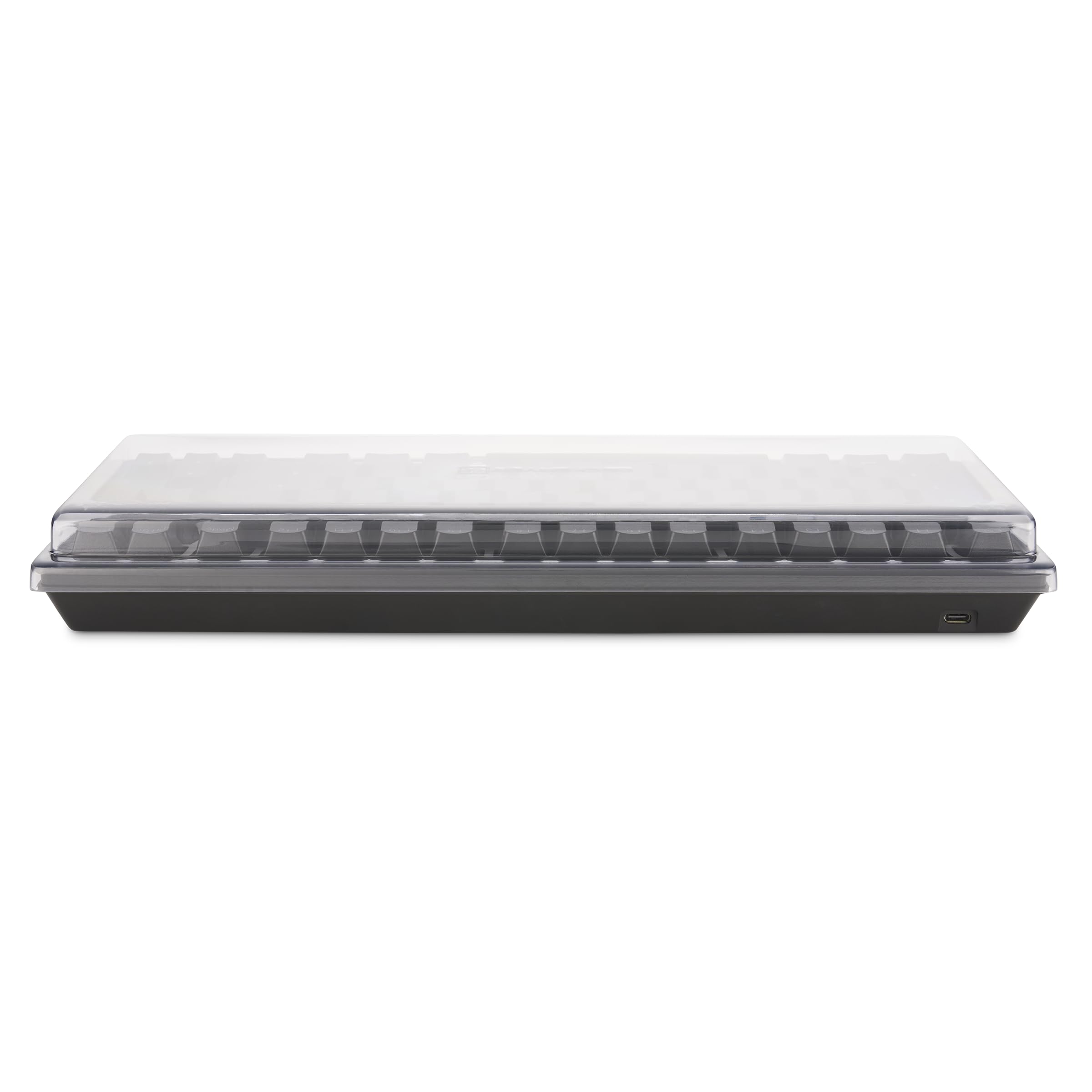 Decksaver Funda para Wooting 80HE - Tapa protectora de policarbonato superduradera en color transparente ahumado patentado, fabricada en el Reino Unido
