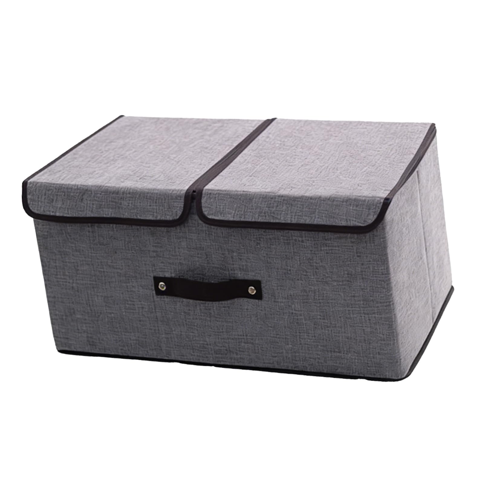 Ejoyous Contenedor de Almacenamiento de Tela Plegable, Caja de Almacenamiento de Doble Tapa con Divisor en Forma de T, Organizador de Tela de 19,7 X 11,8 X 9,8 Pulgadas para Juguetes, Libros, Ropa,