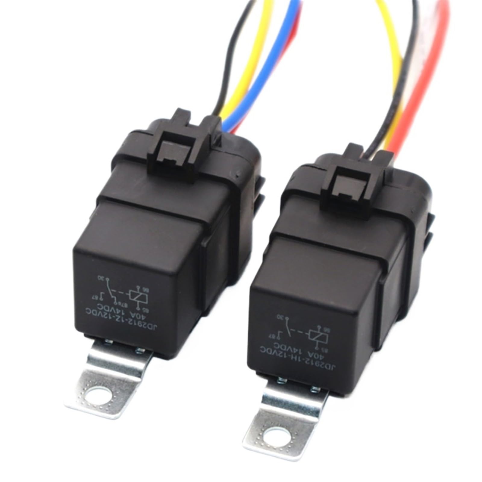 Relais 12V 40A étanche 5 broches avec fils 140mm pour circuit auto et moto
