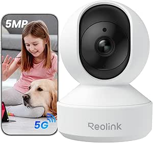 Reolink E1 Pro 3K PT Wi-Fi Indoor Camera for Baby & Pet Monitoring, Auto Tracking, 5MP Night Vision Enhanced by F1.6 Aperture, Person/Pet/Baby Crying Detection, 2.4/5GHz Wi-Fi, Two-Way Talk asin的图片