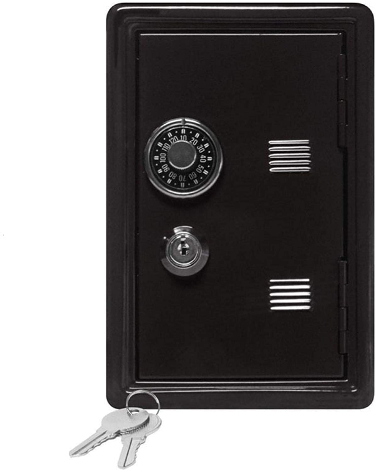 New Safe Security Metal Money Bank -Children's Piggy Bank,Creative Mini ATM Small Money Box, Coin Cash Piggy Bank with Lock and 2 Keys (Black)-image-25