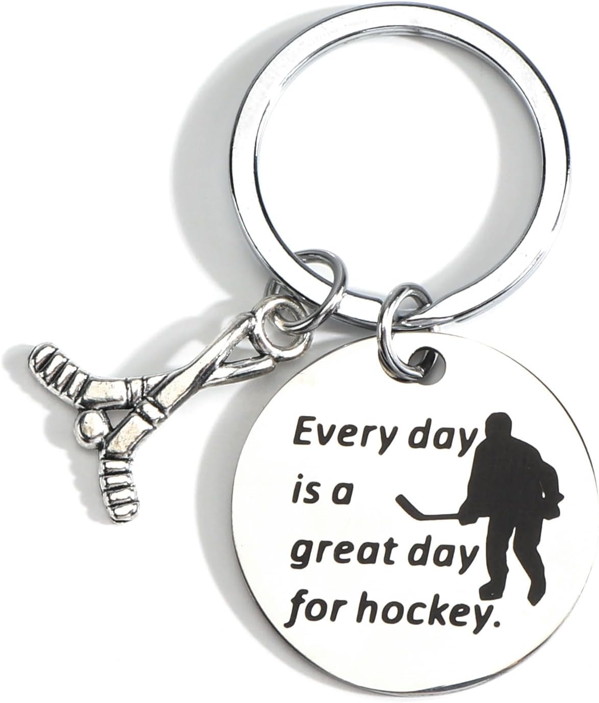 Inspirational Hockey Keychain Gift for Women with Motivational Quote, Ideal as Retirement or Thank You Gift, Friendship Travel Accessory, Girlfriend or Boyfriend Birthday Present