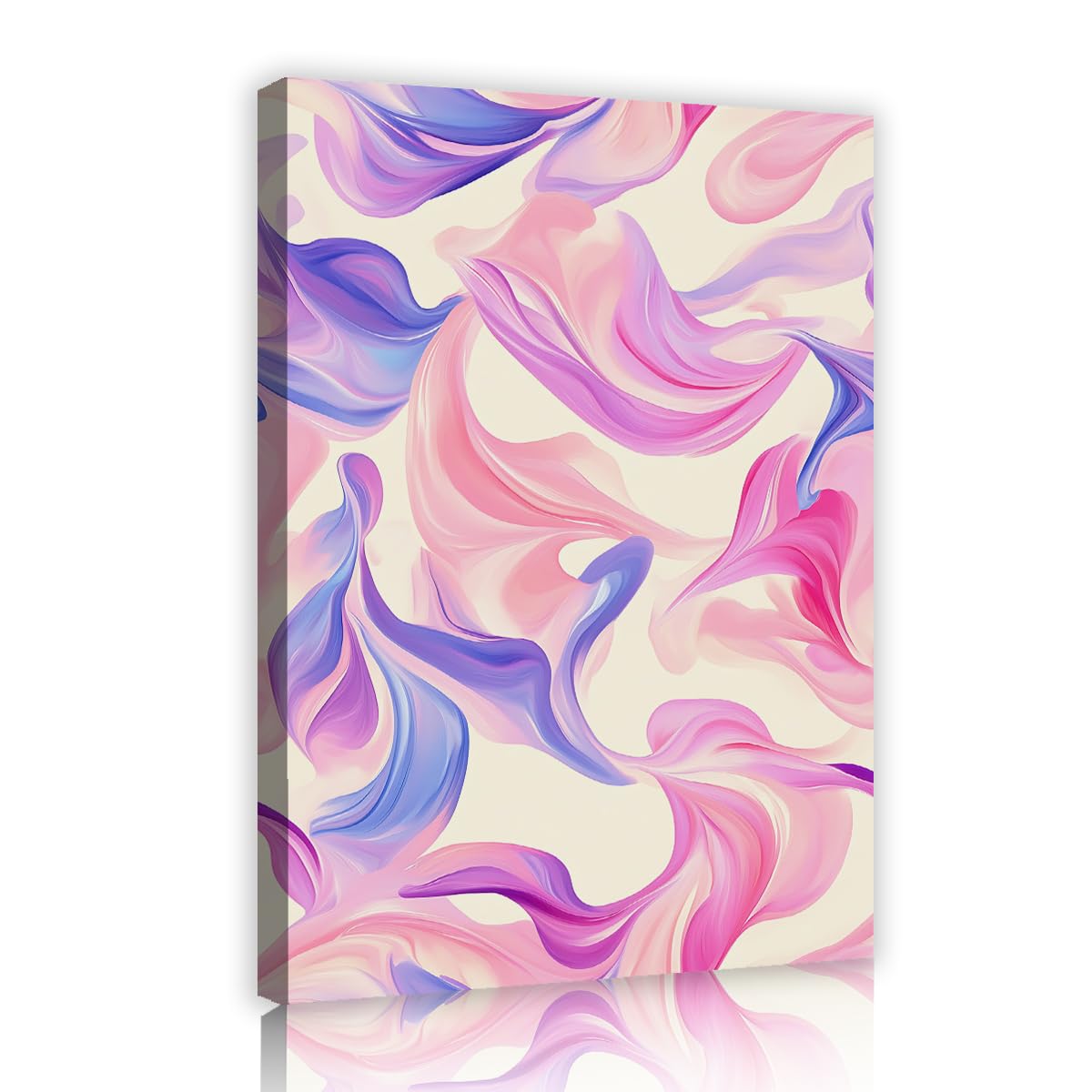CHERHERART Pink Purple Blue Fluid Poster Prints Abstract Canvas Wall Art Dreamy Gradient Canvas Picture Decor for Bedroom Living Room Kitchen 25x40cm Innerframe