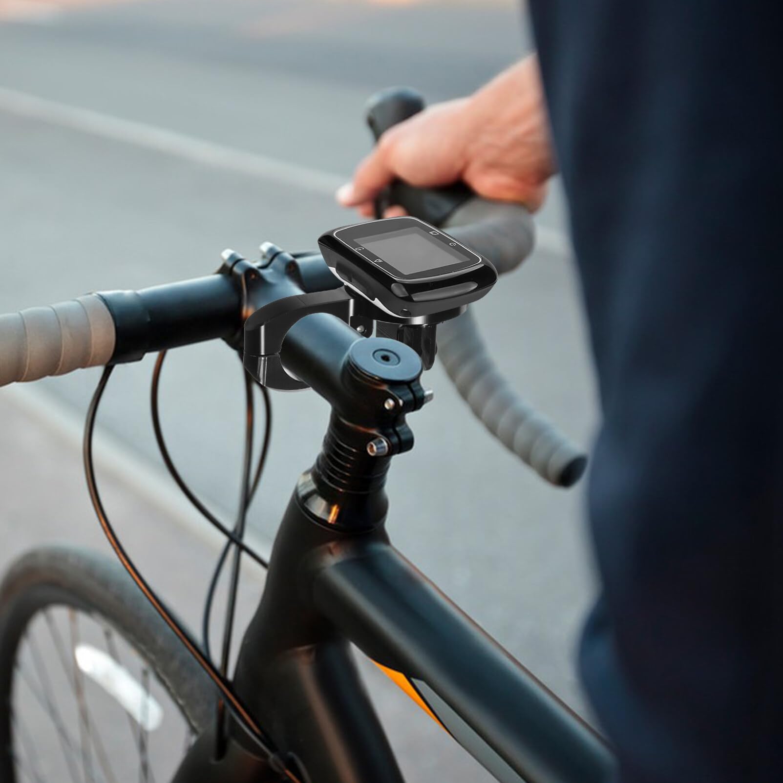 ARTIBETTER 1set Bike Computer Mount Adapter Secure Installation for Road Front Handlebar Cycling Computer Holder Data Recording