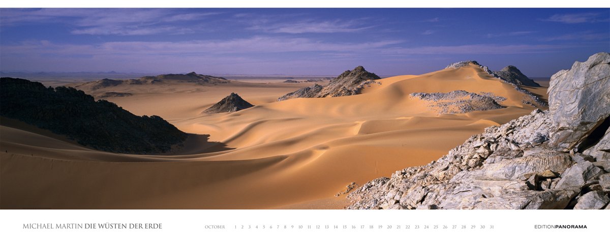 Die Wüsten der Erde - Magnum Kalender immerwährend: Mit englischem, immerwährendem Kalendarium. Text dtsch.-engl.