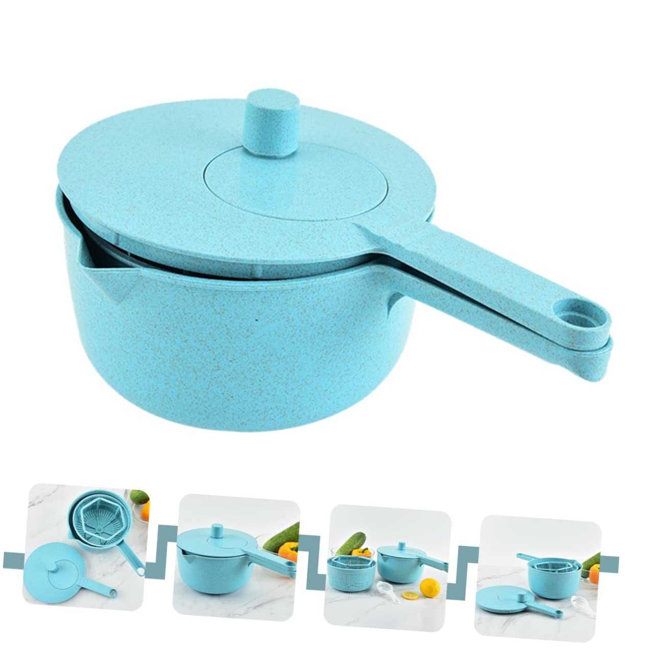 Mikinona Kitchen Hand Crank Vegetable Dehydrator Salad Spinners Lettuce Spinners Vegetable Drain Basket Dishwasher Safe Spinning Colander Random Color