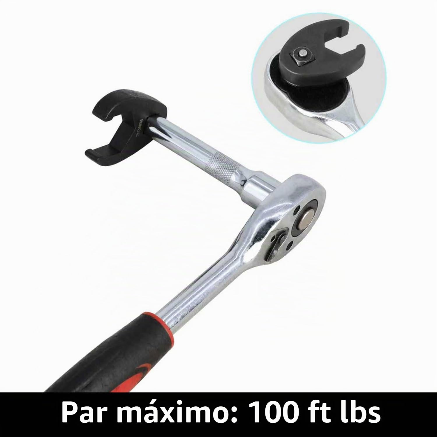 DPTOOL Juego de llaves de pata de gallo de 1/2 pulgada y 3/8 pulgadas, juego de llaves métricas de 8 a 32 mm, juego de llaves de pata de gallo de 6 puntos, juego de 21 llaves de tuerca acampanada para