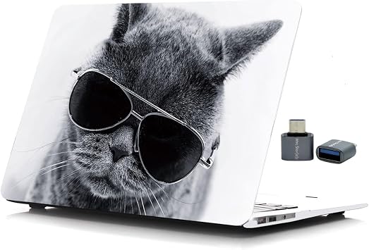 McStorey MacBook Air 13  n  K l f A2337 M1 A2179 A1932 Uyumlu Mat Sert Kapak UV Bask l  Kedi Desenli Koruyucu Hard Case  izilme  nleyici Laptop K l f  F me