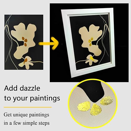 Miniatura 5 de MUFUN Kit adhesivo de hoja de oro, 6.8 fl oz de adhesivo dorado para hoja de oro, barniz de hojas de metal de 3.4 fl oz y adhesivo dorado a base de