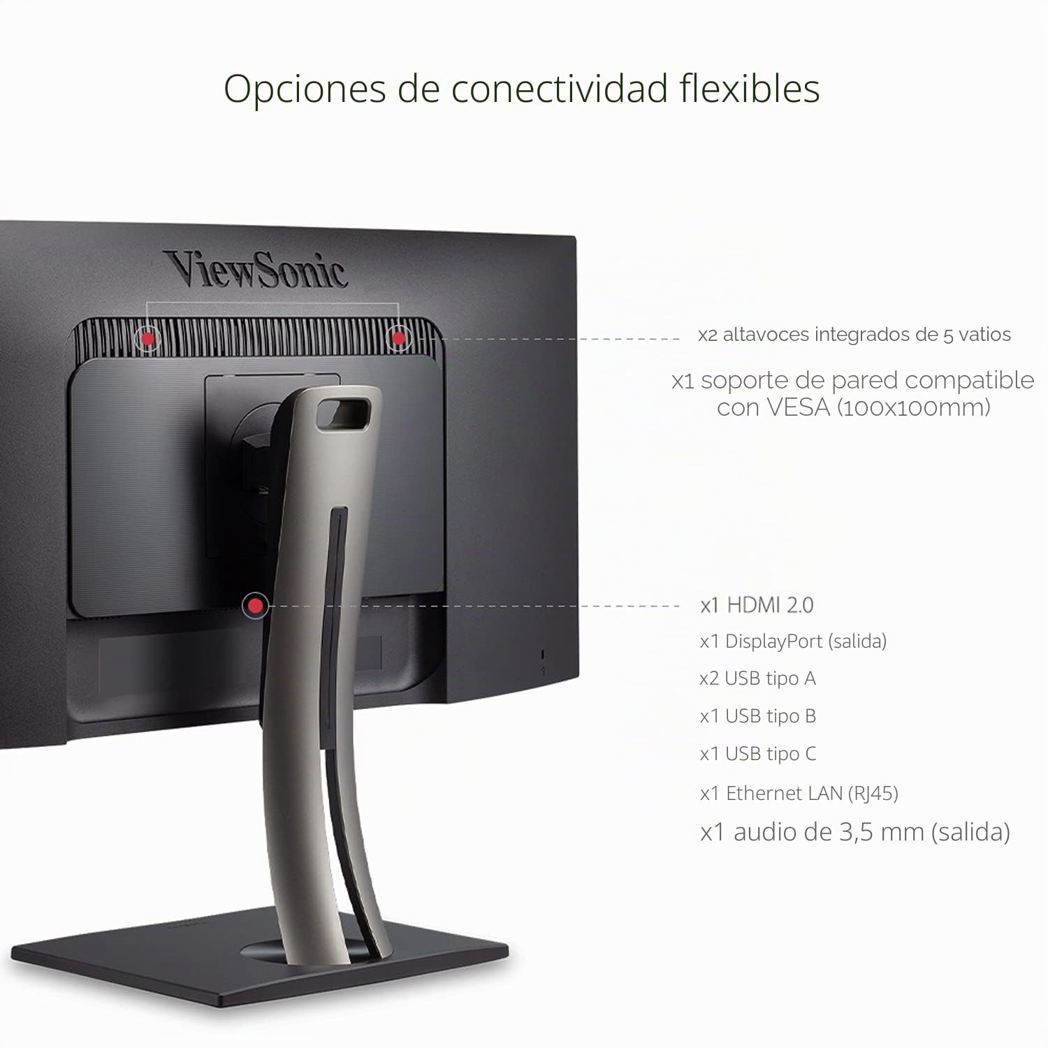 Viewsonic ColorPro VP3881A - Monitor de fotógrafo (95,3 cm/38", función de calibración (WQHD, panel IPS, HDR 400, USB-C, HDMI 2.0, DP, altura ajustable, servicio de intercambio de 5 años), color negro
