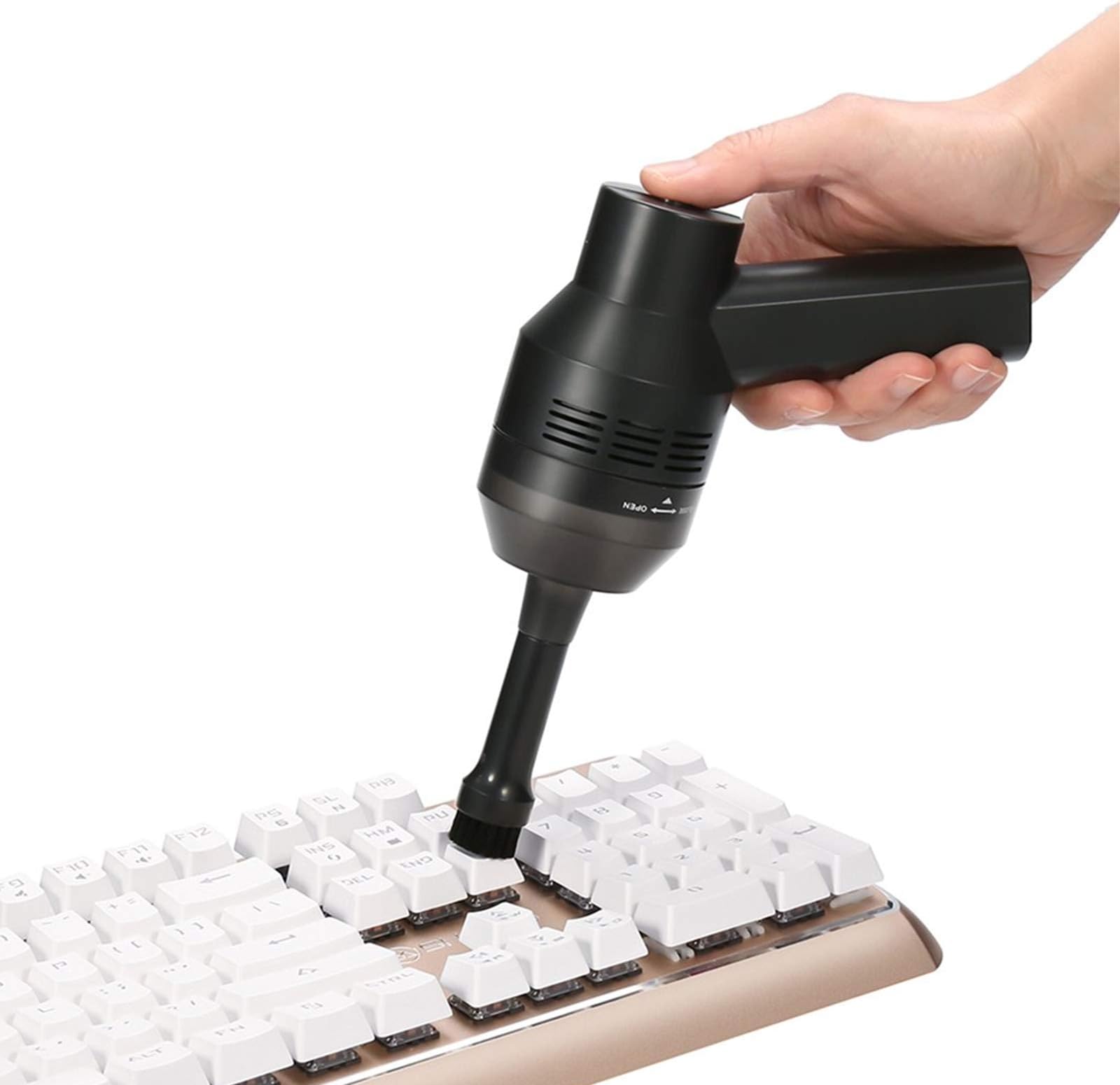 MECO Keyboard Cleaner with Cleaning Gel, Rechargeable Mini Vacuum Cordless Vacuum Desk Vacuum Cleaner for Laptop Piano Computer Car