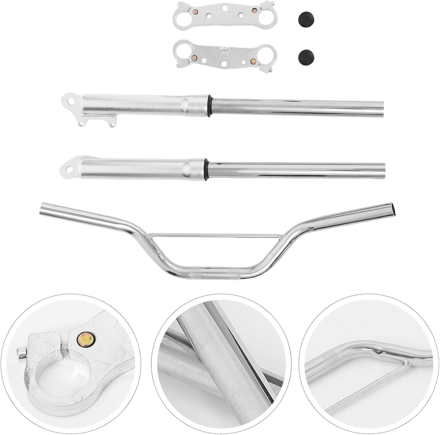 ABOOFAN Pit Bike Front Suspension Fork Set 49cc Mini Motocross Motorcycle Front Shock Absorber Hydraulic Spring Forks for Youth Atv and Dirt Bike Replacement