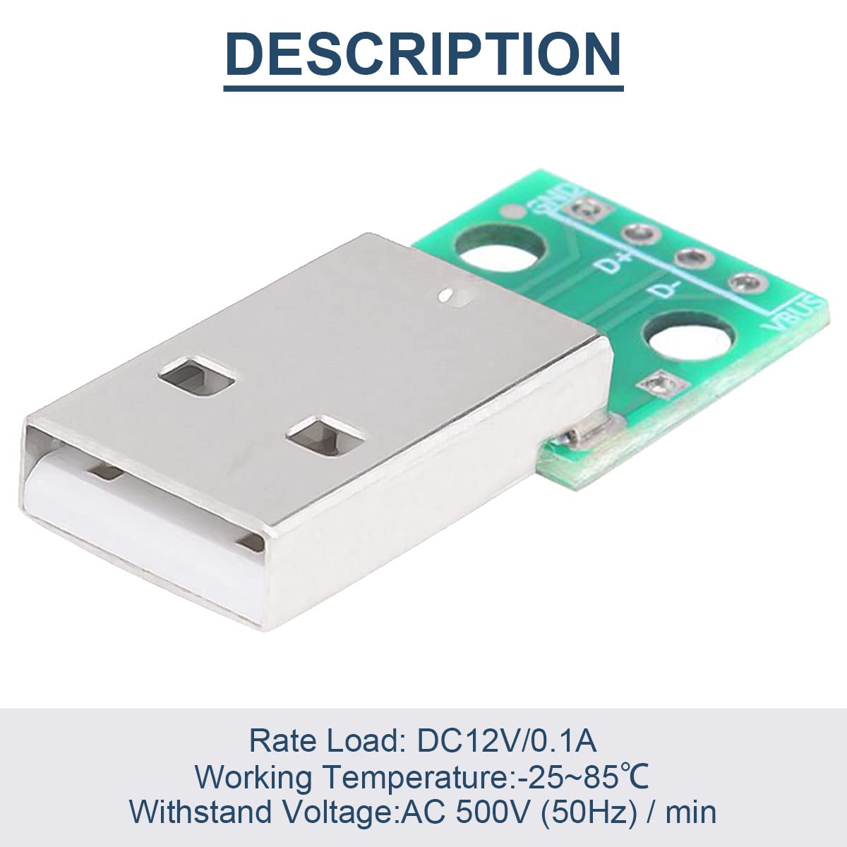 Hailege 10pcs MICRO USB Vers DIP Adaptateur Femelle 5 Broches Femelle B