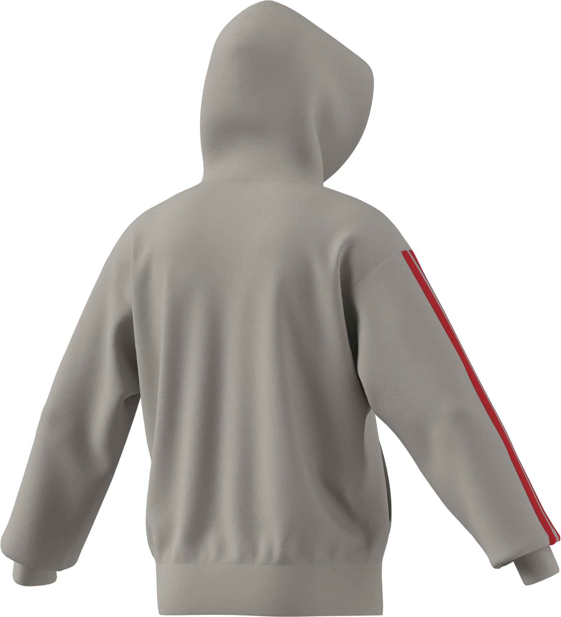 adidas heren ESSENTIAL THREE STRIPES FRENCH TERRY HOODIE, wonder alumina/pure ruby, M
