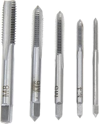 5pcs Hss Machine Screw Thread Metric Plug Tap Screw Tap, 3mm 4mm 5mm 6mm 8mm M3-M8 Set Kit Screw Thread Tap Drill MINGPING