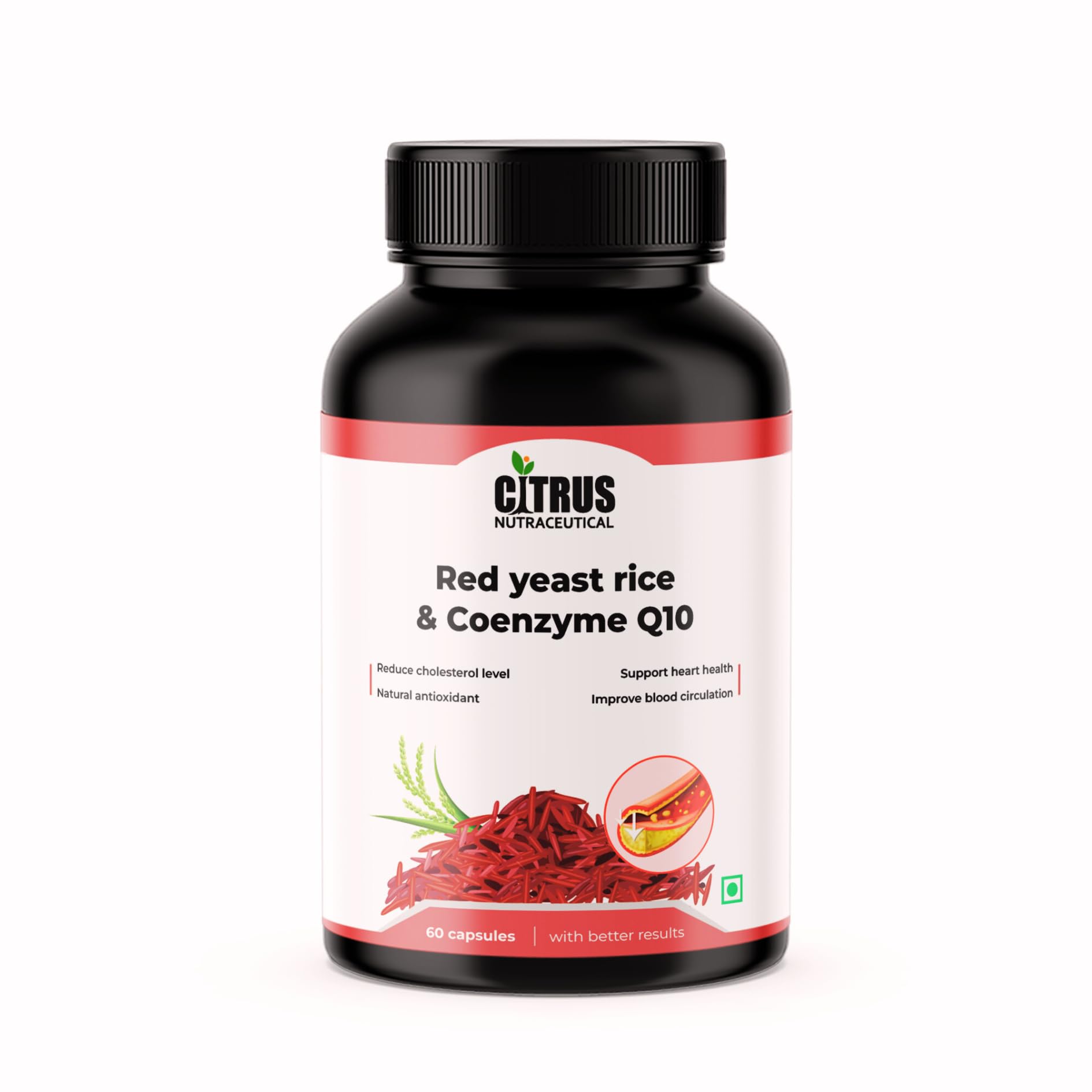 CITRUS NUTRACEUTICAL Red yeast rice 600 mg with Coenzyme Q10 100 mg Manage cholesterol Support heart health Natural antioxidant (B0CQCXN3LV) Amazon Price History, Amazon Price Tracker