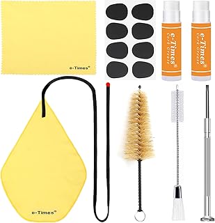 Clarinet Cleaning Kit, Clarinet Cleaning Care Set 8 Pcs. Including 2 * Clarinet Cleaning Cloth, 2 Pcs Cork Grease, 2 * Swab Brush, 8 Pcs 0.8 mm Mouthpiece Cushion, 1 * Screwdriver
