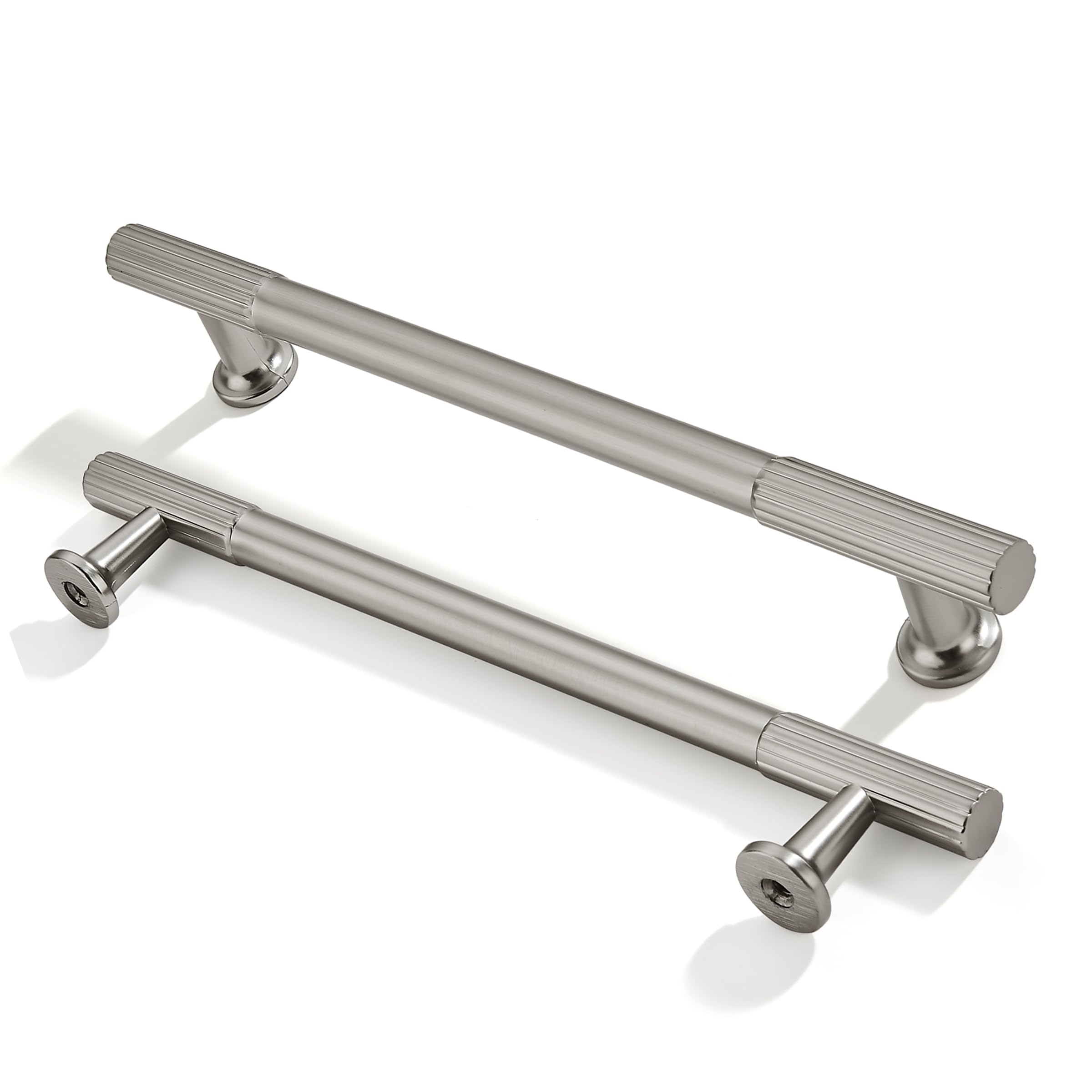 ZAUYX 2-Pack 6 Inch Hole Center Brushed Satin Nickel Hardware is Suitable for Drawers, Dressers, Handles, Kitchens, Bathroom cabinets, cabinets