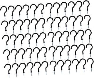 Cabilock 60 pcs Cup Hook Black Shelves Heavy Duty Shelving Cabinet Hooks Plants Hanging Hooks Under Shelf Hooks Hook Screw Small Hook Mug Hooks Under Cabinet Kitchen Cabinet Carbon Steel