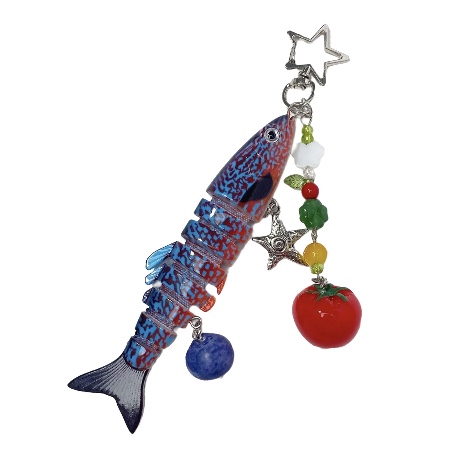 BWANGIAO Realistic Multi Jointed Fish Keychain With Realistic Design Perfect For Fishing Enthusiasts And Marine Lovers