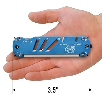 CUDA Knife, Shear & Hook Sharpener | Fishing Carbide & Ceramic Versatile Multi-Angle Sharpening Tool with T6, T8, T9, T10 & Flathead Drivers for Saltwater and Freshwater Use