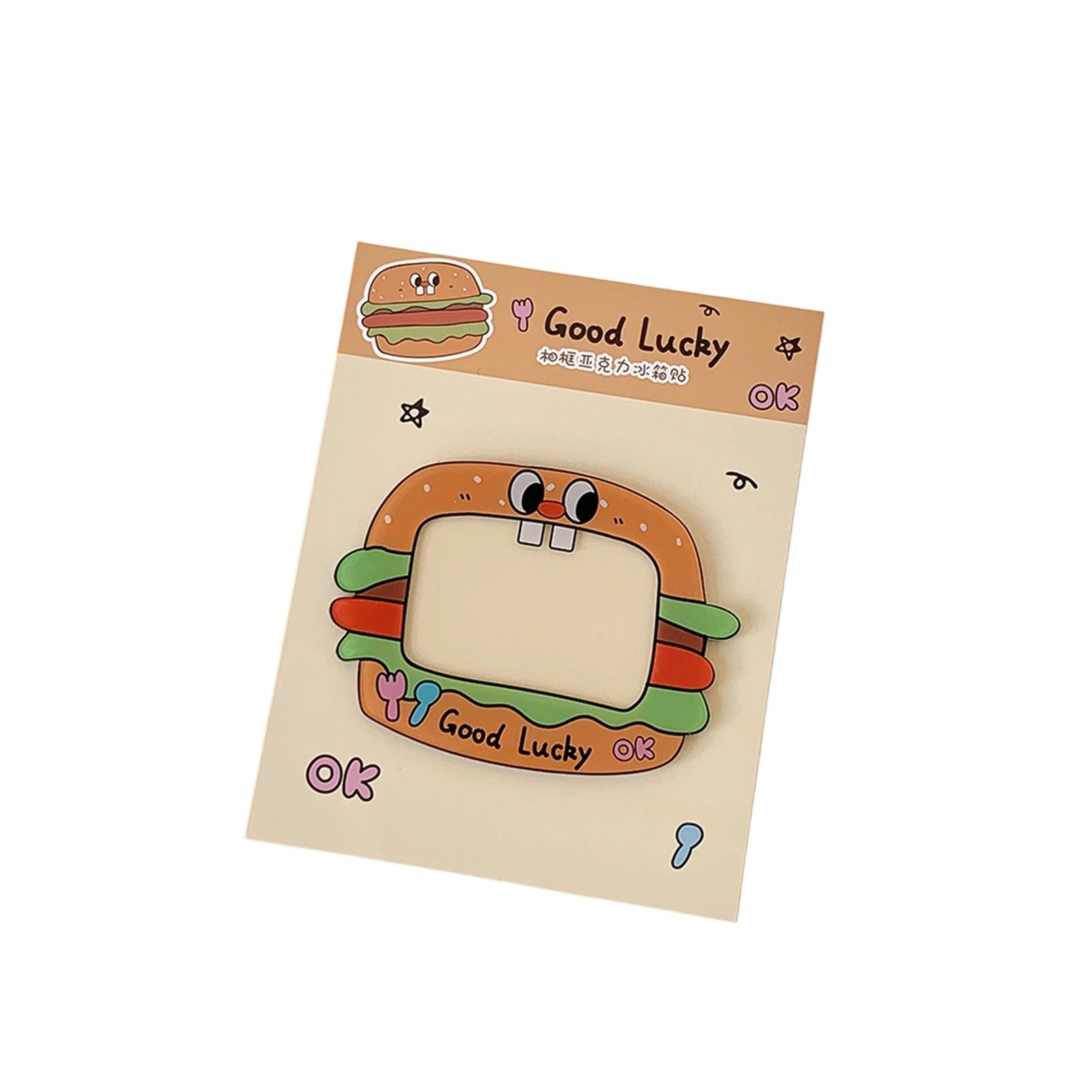Nucelit Cartoon Fruit Shape Photo Frame for Refrigerator with Strong Holding Acrylic Photocard Holder Display Fruit Acrylic Fridge Magnets