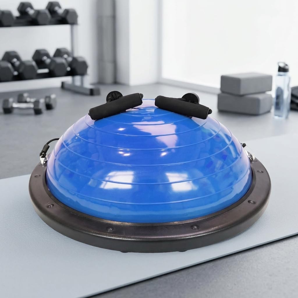 TISHITA Balón Ejercicio con Base para Entrenamiento Núcleo con Superficie Texturizada Antislizante para Pilates y en Estudio Doméstico para Fortalecer Piernas