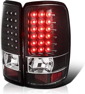 SPEC-D TUNING Black LED Tail Lights Compatible with 2000-2006 Chevy/GMC Suburban, Chevy Tahoe, GMC Yukon/Denali/XL, Left + Right Pair Assembly
