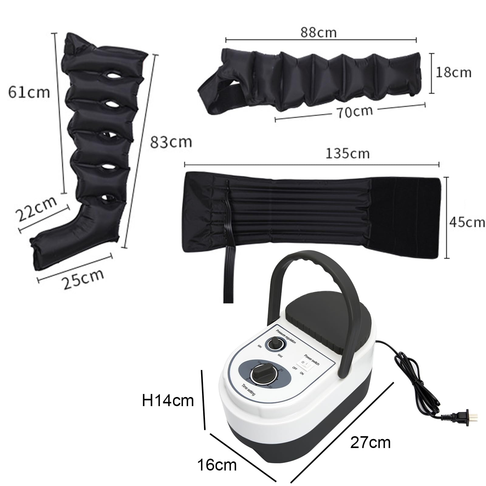 Masaje De Piernas Presoterapia Para Casa Abdomen Y Piernas | 6 Camaras Botas De Compresión Para Piernas Completas, Compresión De Aire Masajeador De Pies Y Piernas Para Favorece Una Mejor Circulación