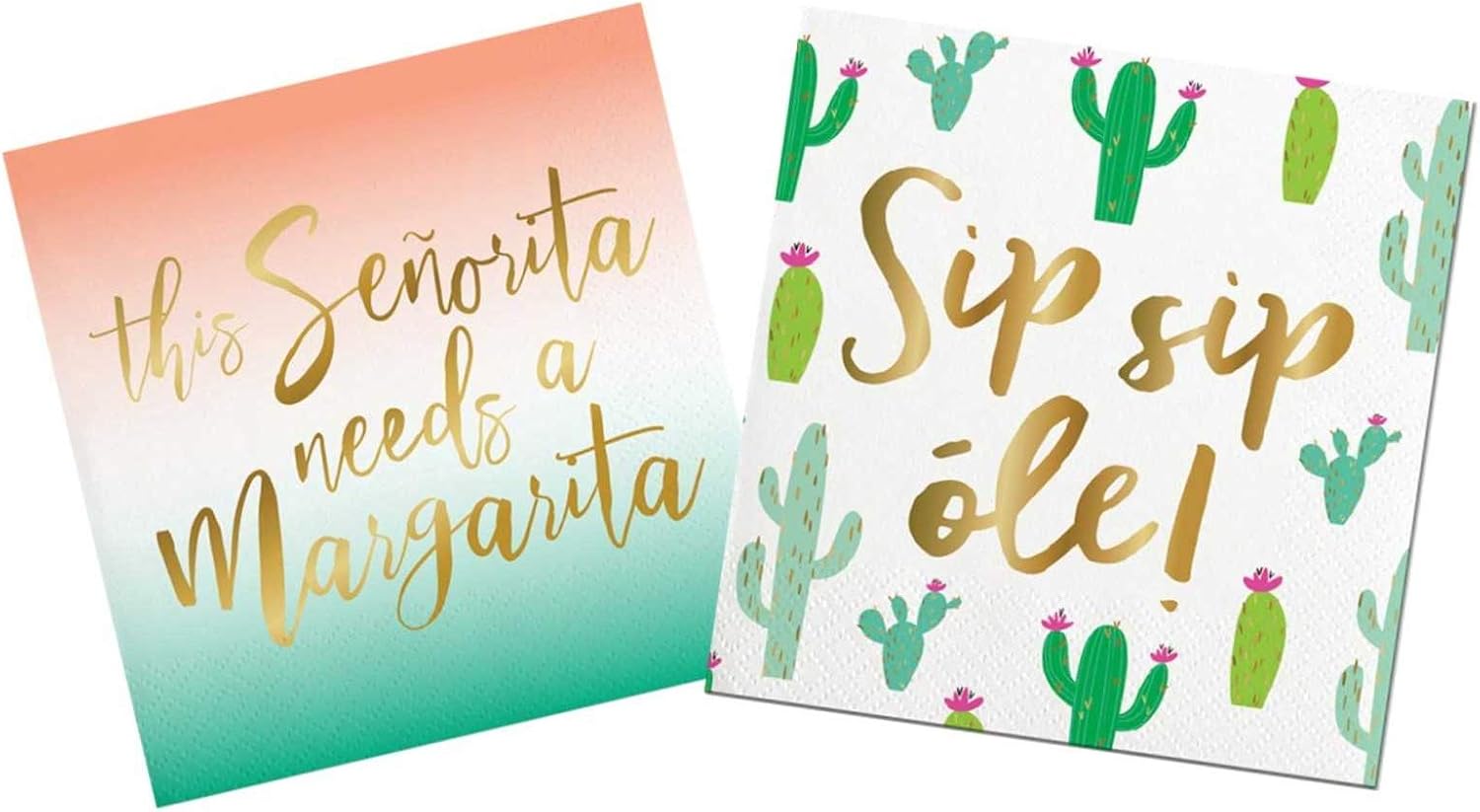 Margarita Cocktail Napkins And Cactus Napkins for Mexican