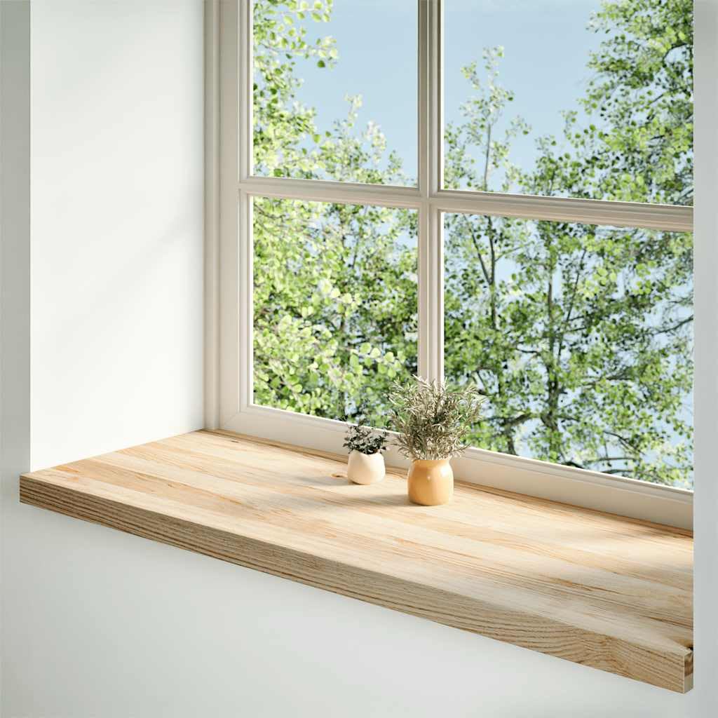 2 davanzali per finestre, in legno massiccio di rovere, 120 x 40