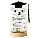 Graduation Decorations Gifts for Her Him 2026 Handmade Crochet Graduation Bear College High Middle Kindergarten Preschool Pre K School Favors Grade for Daughter Son Boys Girls Student