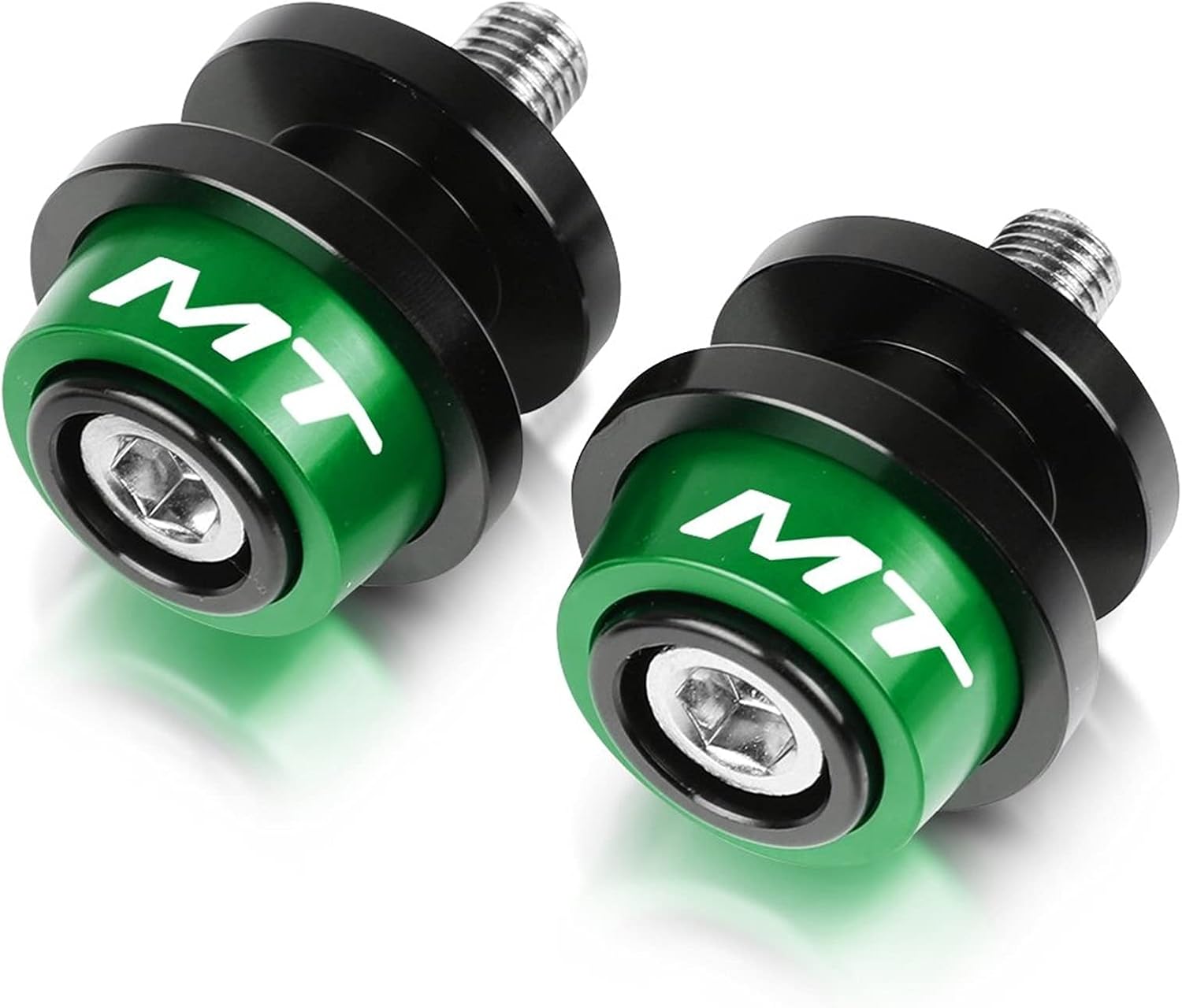 for Yamaha MT-07 FZ-07 MT07 FZ07 XSR700 2014-2021 Motorcycle Accessories 6MM Stand Screws CNC Aluminum Swingarm Slider Spools Swing Arm Bracket Screw (Color : Green)