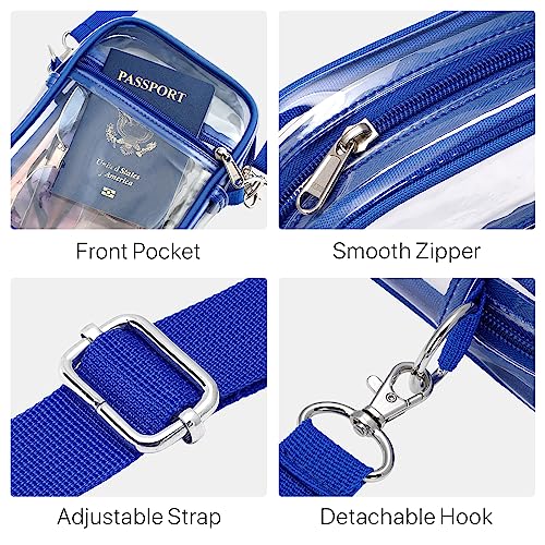 Image of PACKISM Clear Bag for Stadium Events - Clear Purses for Women Transparent Crossbody Messenger Bag for Concerts Game Day