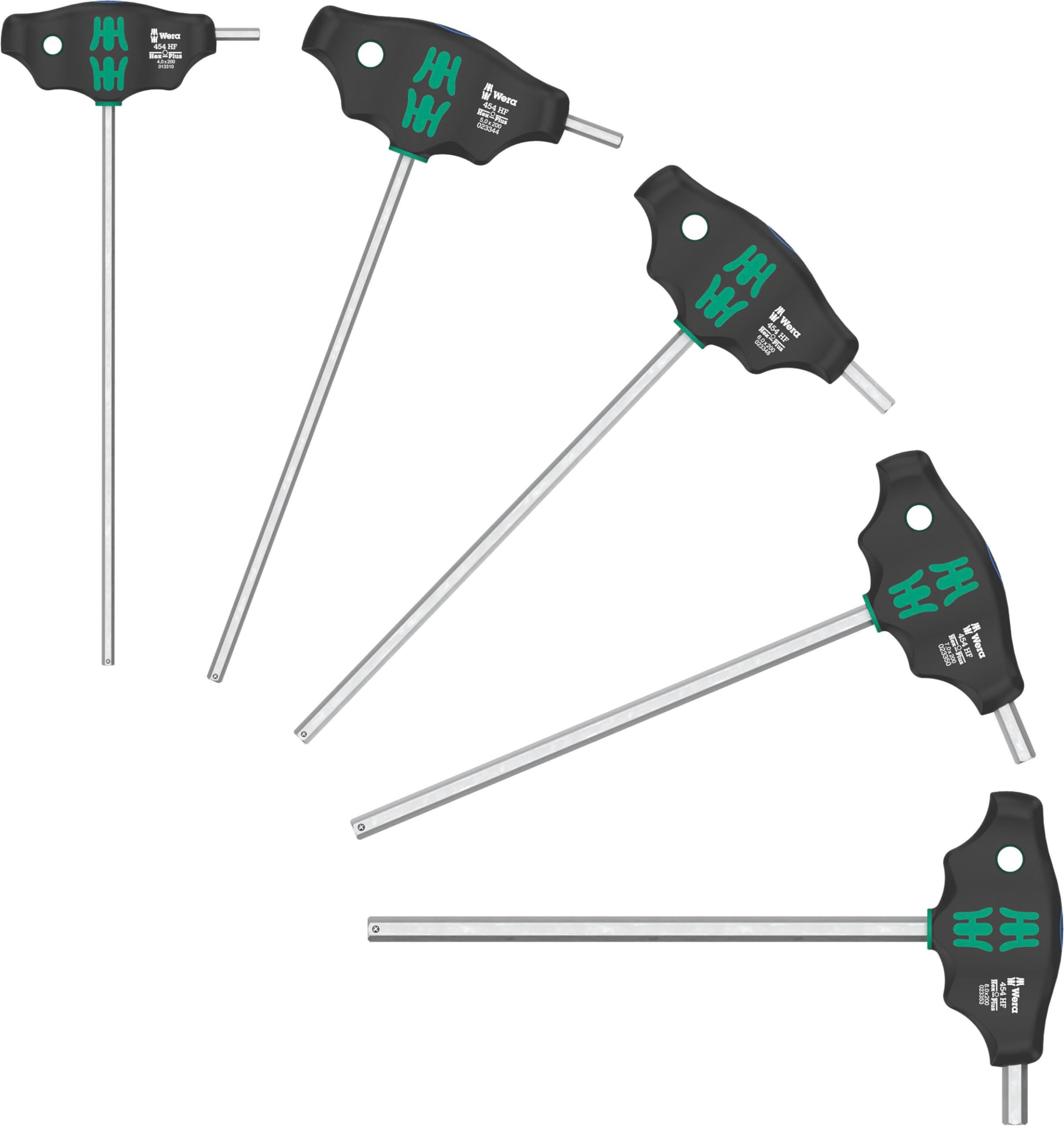 Wera 454/5 HF SHK Set 1 5 Piece Hex-Plus T-Handle Set Hold Function 4-8mm 136070