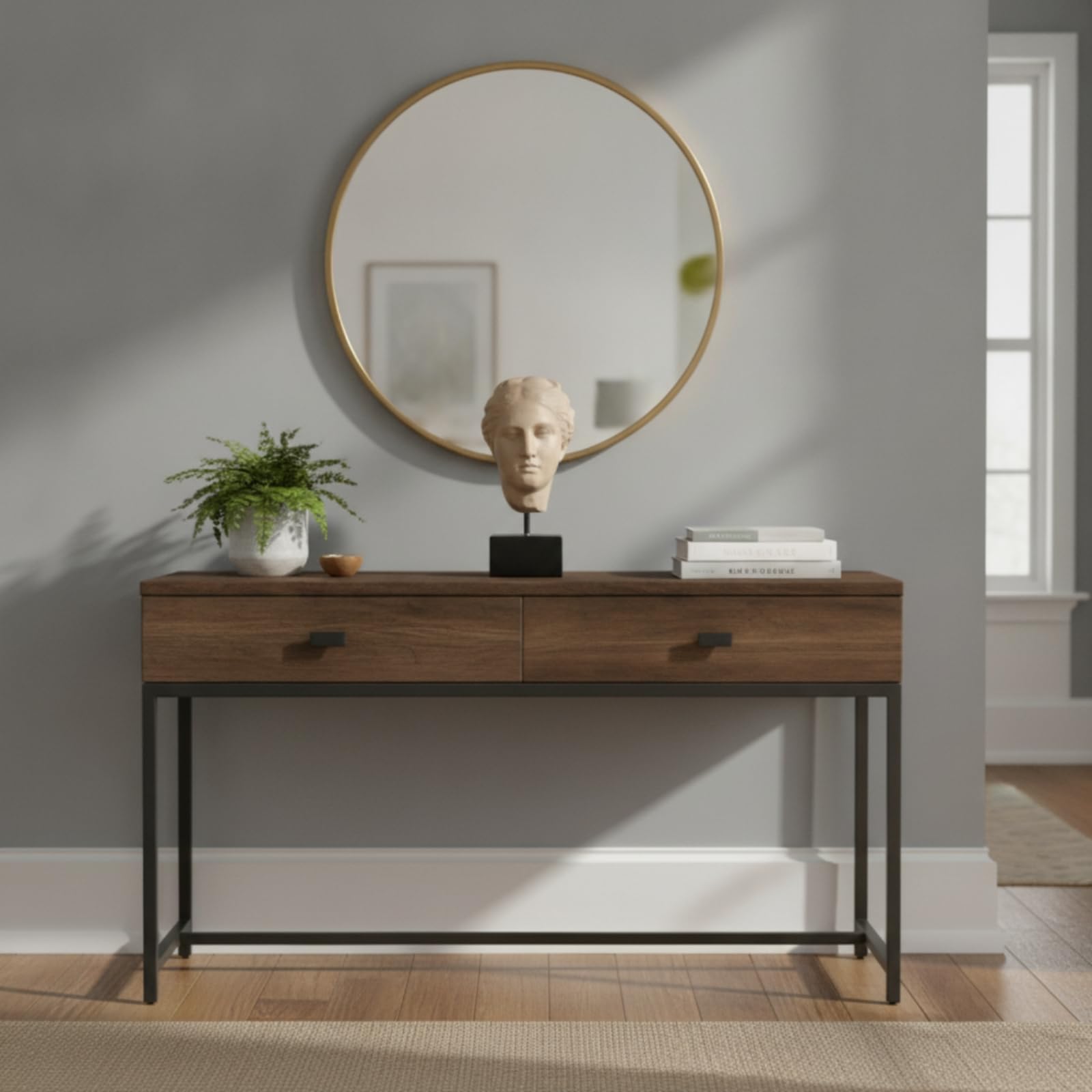 Busto Resina Resistente Al sgaste Escultura con Base Figura corativa para Salón, Recibidor