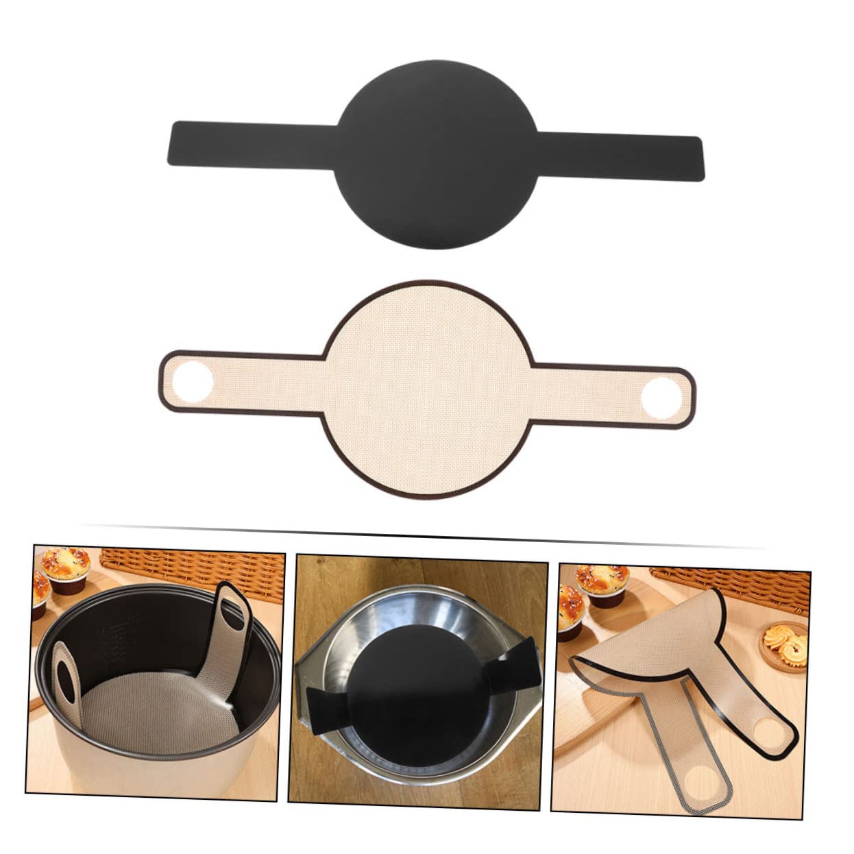 Cabilock 3 Series Alfombrillas De Silicona Para Hornear Pan Antiadherentes Y Resistentes Al Calor Estera De Hornear Para Pan Para Cocina Y Repostería De Limpiar Y Uso Seguro 2 Piezas X 3